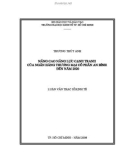 Luận văn Thạc sĩ Kinh tế: Nâng cao năng lực cạnh tranh của Ngân hàng TMCP An Bình đến năm 2020