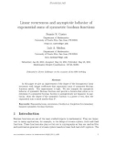 Báo cáo toán học: Linear recurrences and asymptotic behavior of exponential sums of symmetric boolean functions