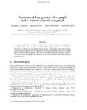 Báo cáo toán học: Automorphism groups of a graph and a vertex-deleted subgraph