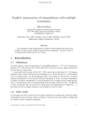 Báo cáo toán học: Explicit enumeration of triangulations with multiple boundaries