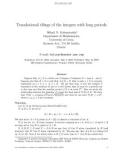 Báo cáo toán học: Translational tilings of the integers with long periods