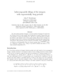 Báo cáo toán học: Indecomposable tilings of the integers with exponentially long periods