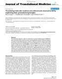 báo cáo hóa học: Translating molecular medicine into clinical tools: doomed to fail by neglecting basic preanalytical principles