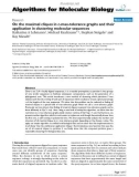 Báo cáo sinh học: On the maximal cliques in c-max-tolerance graphs and their application in clustering molecular sequences