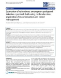 Báo cáo sinh học: Estimation of relatedness among non-pedigreed Yakutian cryo-bank bulls using molecular data: implications for conservation and breed management