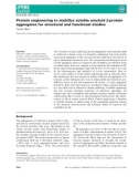 Báo cáo khoa hoc : Protein engineering to stabilize soluble amyloid b-protein aggregates for structural and functional studies