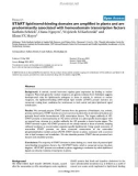 Báo cáo y học: START lipid/sterol-binding domains are amplified in plants and are predominantly associated with homeodomain transcription factors