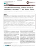 Báo cáo y học: Association between copy number variation of complement component C4 and Graves' disease