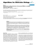 Báo cáo sinh học: RNAstrand: reading direction of structured RNAs in multiple sequence alignments.