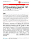 Báo cáo y học: Comparative evaluation of INNO-LiPA HBV assay, direct DNA sequencing and subtractive PCR-RFLP for genotyping of clinical HBV isolates