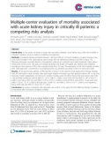 Báo cáo y học: Multiple-center evaluation of mortality associated with acute kidney injury in critically ill patients: a competing risks analysis