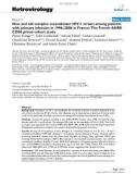 Báo cáo y học: New and old complex recombinant HIV-1 strains among patients with primary infection in 1996–2006 in France: The French ANRS CO06 primo cohort study