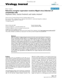 Báo cáo khoa học: Selective receptor expression restricts Nipah virus infection of endothelial cells