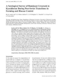 Báo cáo khoa học: A Serological Survey of Ruminant Livestock in Kazakhstan During Post-Soviet Transitions in Farming and Disease Control