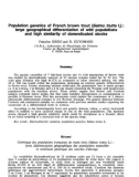 báo cáo khoa học: Population genetics of French brown trout (Salmo trutta L): large geographical differentiation of wild populations and high similarity of domesticated stocks