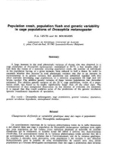 báo cáo khoa học: Population crash, population flush and genetic variability in cage populations of Drosophila melanogaster