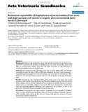 Báo cáo khoa học: Resistance to penicillin of Staphylococcus aureus isolates from cows with high somatic cell counts in organic and conventional dairy herds in Denmark