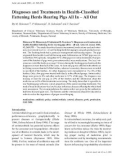 Báo cáo khoa học: Diagnoses and Treatments in Health-Classiﬁed Fattening Herds Rearing Pigs All In – All Out