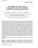 Báo cáo sinh học: Phenotypic plasticity of body pigmentation in Drosophila: Modelling and optimizing of sequential selection schemes: a poultry breeding applicationah