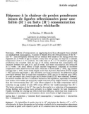 Báo cáo sinh học: Phenotypic plasticity of body pigmentation in Drosophila: Réponse à la chaleur de poules pondeuses issues de lignées sélectionnées pour une faible (R ou forte (R consommation ) ) + alimentaire résiduelle