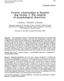 Báo cáo sinh học: Genetic relationships in Spanish dog breeds. I. The analysis of morphological characters