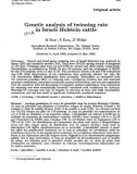 Báo cáo sinh học: Genetic analysis of twinning rate in Israeli Holstein cattle