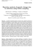 Báo cáo sinh học: Bayesian analysis of genetic change due to selection using Gibbs sampling