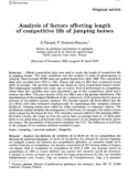 Báo cáo sinh học: Analysis of factors affecting length of competitive life of jumping horses