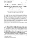 Báo cáo sinh học: Analysis of PDE6D and PDE6G genes for generalised progressive retinal atrophy (gPRA) mutations in dogs