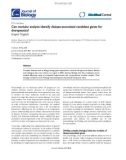 Báo cáo sinh học : Can modular analysis identify disease-associated candidate genes for therapeutics