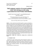 Báo cáo sinh học: Full conjugate analysis of normal multiple traits with missing records using a generalized inverted Wishart distribution