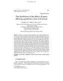 Báo cáo khoa hoc: The distribution of the effects of genes affecting quantitative traits in livestock