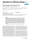 Báo cáo sinh học: ew journal: Algorithms for Molecular Biology