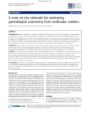 Báo cáo sinh học: A note on the rationale for estimating genealogical coancestry from molecular markers