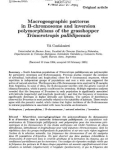 Báo cáo sinh học: Macrogeographic patterns in B-chromosome and inversion polymorphisms of the grasshopper