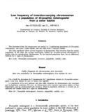 báo cáo khoa học: Low frequency of inversion-carrying chromosomes in a population of Drosophila melanogaster from a cellar habitat