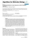 Báo cáo sinh học: Computing distribution of scale independent motifs in biological sequences