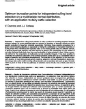 Báo cáo sinh học: Optimum truncation points for independent culling level selection on a multivariate normal distribution, with an application to dairy cattle selection