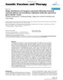 Báo cáo sinh học: Organ distribution of transgene expression following intranasal mucosal delivery of recombinant replication-defective adenovirus gene transfer vector