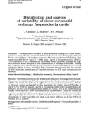 Báo cáo sinh học: Distribution and sources of variability of sister-chromatid exchange frequencies in cattle