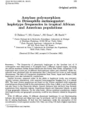 Báo cáo sinh học: Amylase polymorphism Drosophila melanogaster: haplotype frequencies in tropical African and American populations