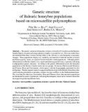 Báo cáo sinh học: Genetic structure of Balearic honeybee populations based on microsatellite polymorphism