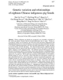 Báo cáo sinh học: Genetic variation and relationships of eighteen Chinese indigenous pig breeds