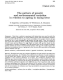 Báo cáo sinh học: The pattern of genetic and environmental variation in relation to ageing in laying hens