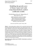 Báo cáo sinh học: Modelling the growth curve of Maine-Anjou beef cattle using heteroskedastic random coefﬁcients models