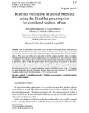 Báo cáo sinh học: Bayesian estimation in animal breeding using the Dirichlet process prior for correlated random effects