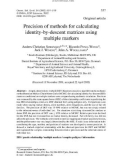 Báo cáo sinh học: Precision of methods for calculating identity-by-descent matrices using multiple mar