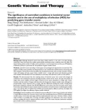 Báo cáo sinh học: The significance of controlled conditions in lentiviral vector titration and in the use of multiplicity of infection (MOI) for predicting gene transfer events