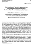 Báo cáo sinh học: Estimation of genetic parameters of preweaning performance in the French Limousin cattle breed