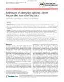 Báo cáo sinh học: Estimation of alternative splicing isoform frequencies from RNA-Seq data